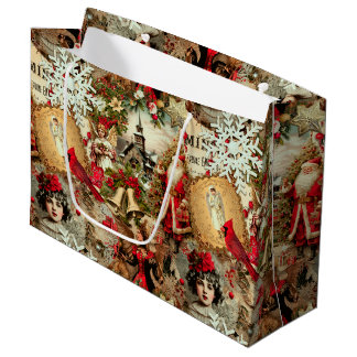 Victoriaanse Kerstschat Collage Groot Cadeauzakje