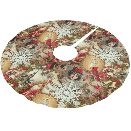 Victoriaanse Kerstschat Collage Kerstboom Rok (Gekanteld)