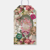 Victoriaanse Kerstsparking Cadeaulabel (Achterkant)