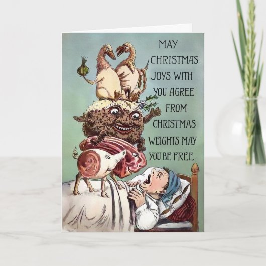 Victoriaanse Kerstvreugde Kerstkaart Feestdagen Kaart (Voorkant)