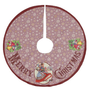 Victoriaanse Kerstwinkel   Paarse Rand Kerstboom Rok