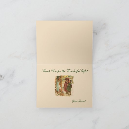 Victoriaanse Kinderen Bedankkaart (Binnen)