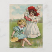 Victoriaanse Kinderen Briefkaart (Voorkant)