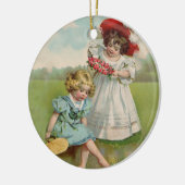 Victoriaanse Kinderen Keramisch Ornament (Links)