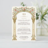 Victoriaanse Koninklijke Trouw Detailkaart Elegant Kaart (Staand voorkant)