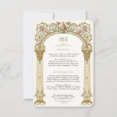 Victoriaanse Koninklijke Trouw Detailkaart Elegant Kaart (Voorkant)