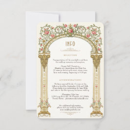 Victoriaanse Koninklijke Trouw Detailkaart Elegant Kaart