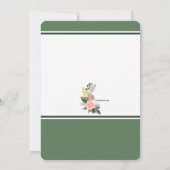 Victoriaanse krans bloemenuitnodiging kaart (Achterkant)