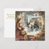 Victoriaanse Landelijke Kerstkaart (Voorkant / Achterkant)