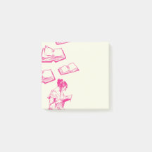 Victoriaanse lezer Boekachtige gedachten Post-it-n