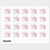 Victoriaanse Liefdesvogel Kersenbloesem Trouwstick Ronde Sticker (Vel)