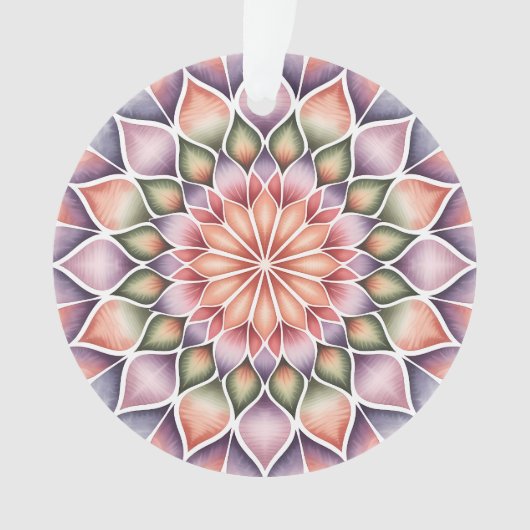 Victoriaanse Magenta Mandala Ornament (voorkant)
