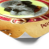 VICTORIAANSE MINIATUUR HONDENPORTRETTEN Airedale T Poster (Hoek)