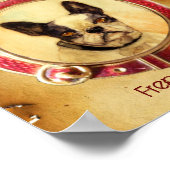 VICTORIAANSE MINIATUUR HONDENPORTRETTEN Franse Bul Poster (Hoek)