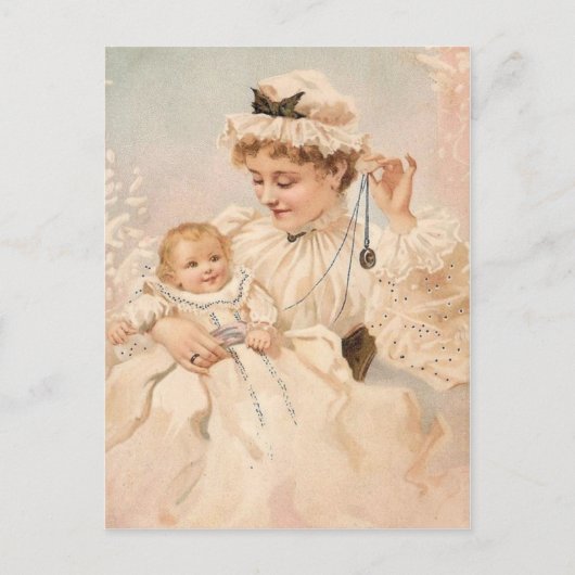 Victoriaanse moeder met kind Moederdagkaart Briefkaart (Voorkant)