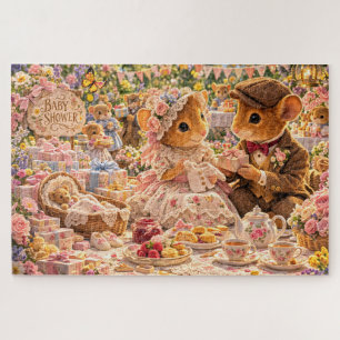 Victoriaanse Muis Baby Shower Cottagecore Slaapkam Legpuzzel