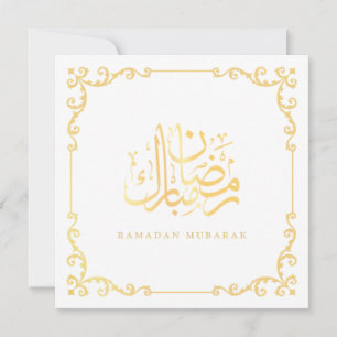 Victoriaanse namaak gouden lijst Ramadan Mubarak G Feestdagenkaart