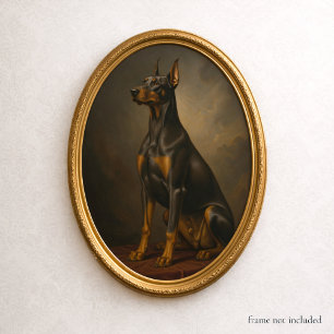 Victoriaanse olieverfschildering portretkunst Dobe Poster