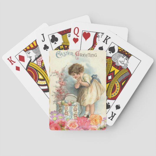 Victoriaanse paaseieren speelkaarten (Achterkant)