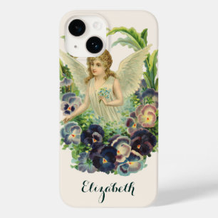 Victoriaanse paashaas met paarse viooltjesbloemen Case-Mate iPhone case