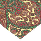 Victoriaanse paisley patroon elegant rood groen go korte tafelloper (Hoek)