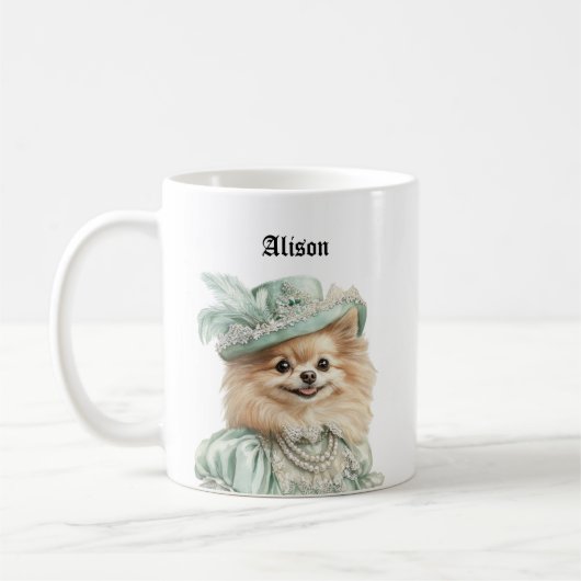 Victoriaanse Pomeranian Mokken (Links)