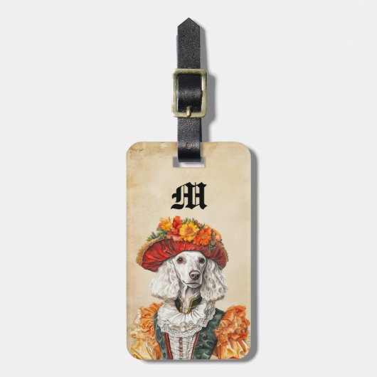 Victoriaanse Poodle Hond Bagage Labels (Voorkant verticaal)