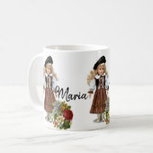 Victoriaanse pop bloemen mok (Voorkant links)