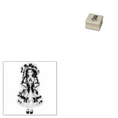 Victoriaanse porseleinen pop postzegel rubberstempel (Gestempeld)