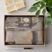 Victoriaanse Postkonijn Steampunk Decoupage Tissuepapier (Geschenk)