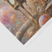 Victoriaanse Postkonijn Steampunk Decoupage Tissuepapier (Detail)