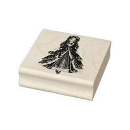 Victoriaanse prinses in kariert rubberstempel