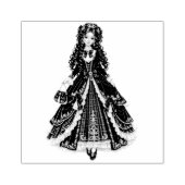 Victoriaanse prinses in kariert rubberstempel (Afrduk)