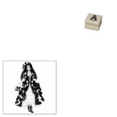 Victoriaanse prinses in kerst outfit rubberstempel (Gestempeld)