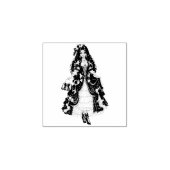 Victoriaanse prinses in kerst outfit rubberstempel (Afrduk)