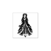 Victoriaanse prinses in plaid rubberstempel (Afrduk)