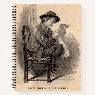 Victoriaanse print Young America in de Country Notitieboek