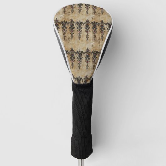 Victoriaanse Robijn Kant Gotische Patroon (3) Golfheadcover (Voorkant)