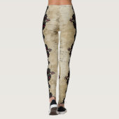 Victoriaanse Robijn Kant Gotische Patroon (6) Leggings (Achterkant)