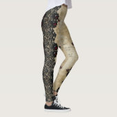 Victoriaanse Robijn Kant Gotische Patroon (6) Leggings (Rechts)