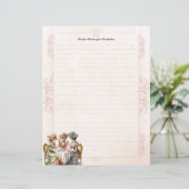 Victoriaanse roddelende meisjes monogram gelinieer (Staand voorkant)