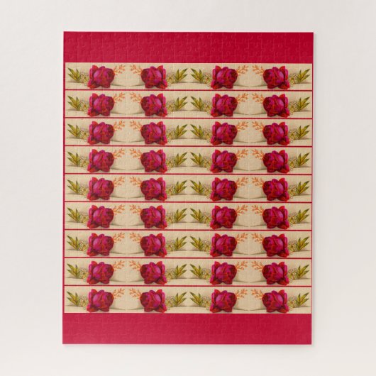 Victoriaanse rode roos legpuzzel (Verticaal)