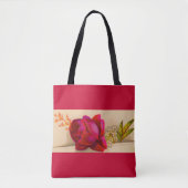 Victoriaanse rode roos tote bag (Voorkant)