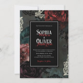 Victoriaanse Romantische Gotische Donkere Zwarte B Kaart (Voorkant)