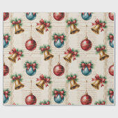 Victoriaanse Rood Blauwe Versiering Cadeaupapier (Vlak)