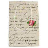 Victoriaanse Roos en Brief Medium Cadeauzakje (Voorkant)