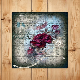 Victoriaanse Roos Ephemera Legpuzzel