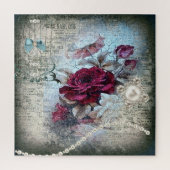 Victoriaanse Roos Ephemera Legpuzzel (Verticaal)