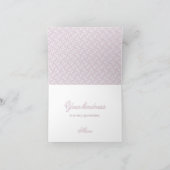 Victoriaanse Roze Bedankkaart Kaart (Binnen)
