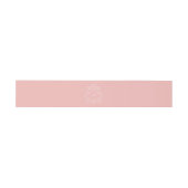 Victoriaanse Roze Crest Monogram Huwelijk Uitnodigingen Wikkel (Vlak)